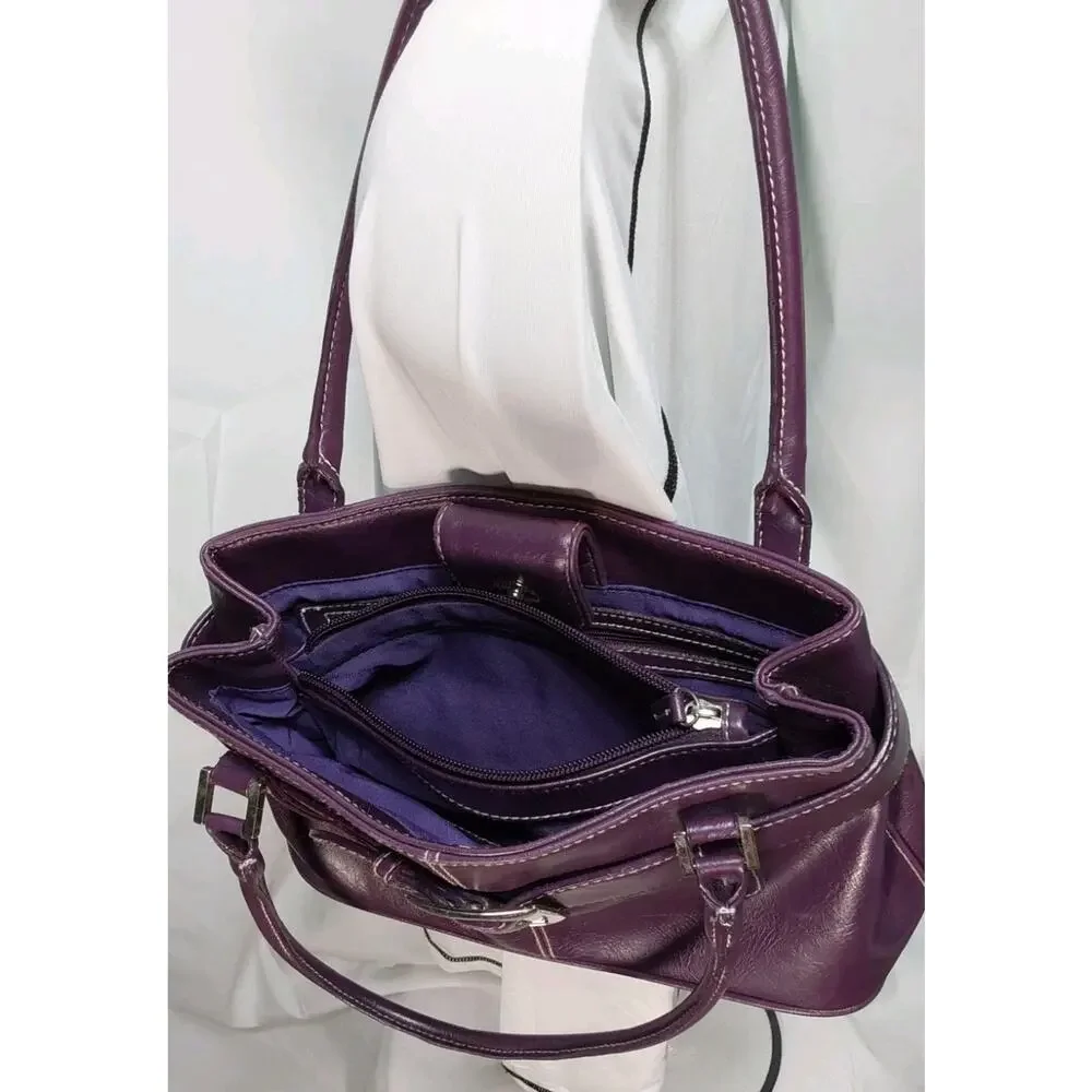 St Johns Bay Purple Buckle Handbag